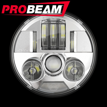 Custom Dynamics PB-7-IND 7" Probeam LED Headlamp for Indian models