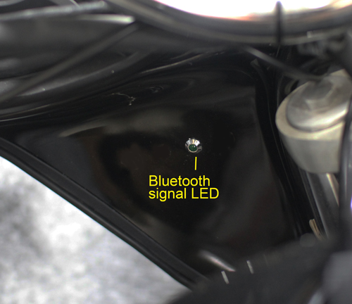 showing an LED for Bluetooth Signal