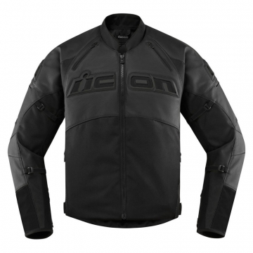 view Icon Contra2 Leather Jacket, Stealth