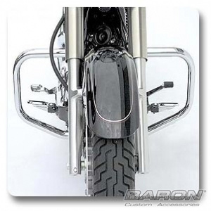 crashbars shown from the front view of motorcycle