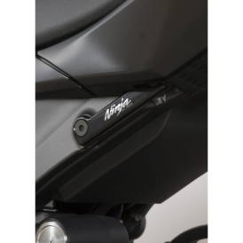 Kawasaki Ninja 300 2012-2016 R/&G racing black footrest exhaust blanking plate