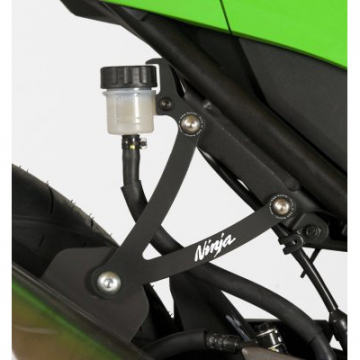 R&G EH0055BKA Exhaust Hanger Kit with Footrest Blanking Plate for Kawasaki Ninja 300