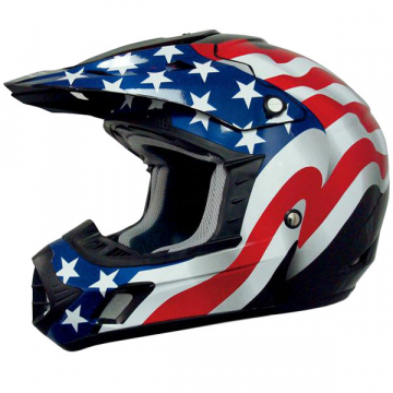 AFX FX-17 Flag Off Road Helmet Black