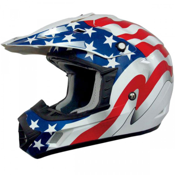 AFX FX-17 Flag Off Road Helmet White