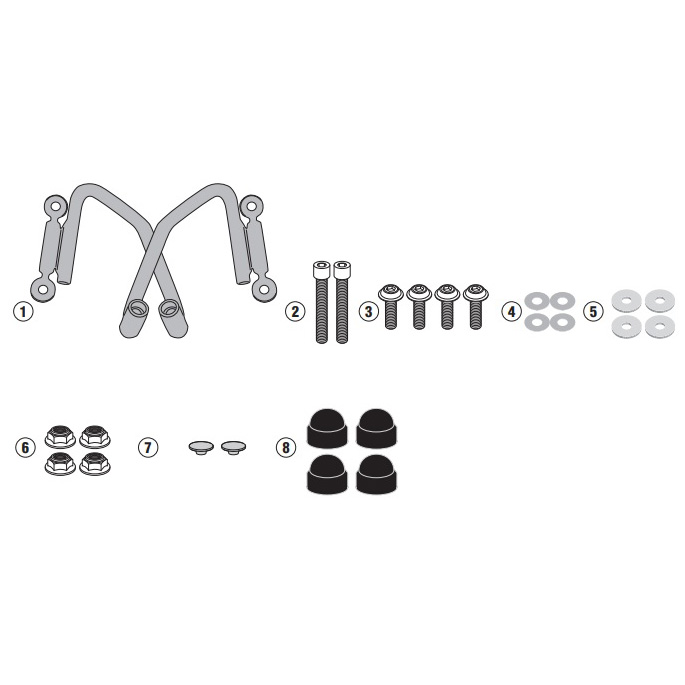 A出品 Givi A1176A Specific Windshield Fitting Kit for Honda CB500F '19