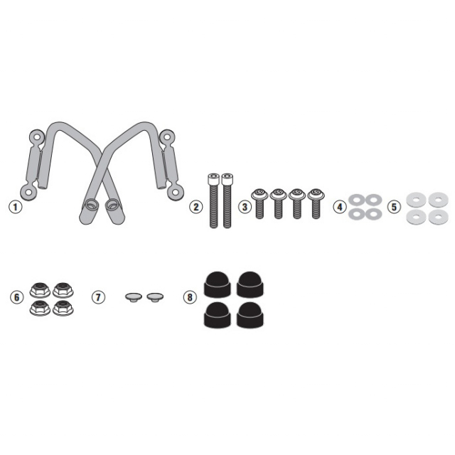 Givi A1176A Specific Windshield Fitting Kit for Honda CB500F '19