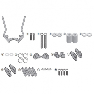 view Givi A5133A Specific Windshield Fitting Kit for BMW R1250R (2019-)