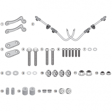 Givi A6109A Specific Windshield Fitting Kit for Kymco Like 125-150 (2017-)