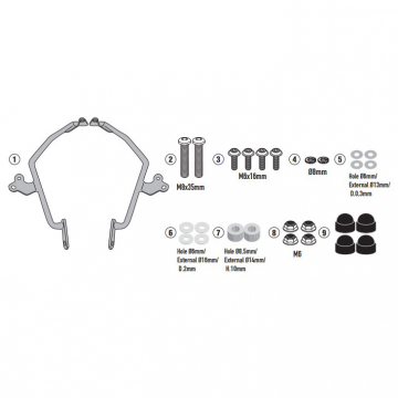 view Givi AL1182A Specific Windshield Fitting Kit for Honda CMX500 Rebel (2017-)