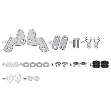 Givi D1163KIT Specific Windshield Fitting Kit for Honda PCX-125 (2019-2020)