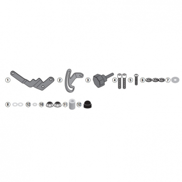 Givi D5128KIT Specific Windshield Fitting Kit for BMW R1250GS (2019-)