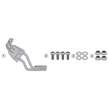 view Givi RM1171KIT Rear Hugger Fitting Kit for Honda CB500X '19-'23 & NX500 '24-