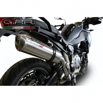 view GPR BM.100.SAT Satinox Slip-on Exhaust for BMW F700GS (2016-2018)