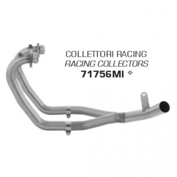 view Arrow 71756MI Racing Exhaust Collector for Moto Guzzi V85TT (2021-2023)