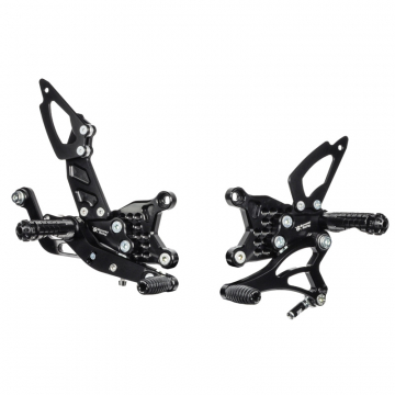 view Bonamici A005S Normal Rearsets, Black for Aprilia RSV4 / Tuono V4 (2017-)