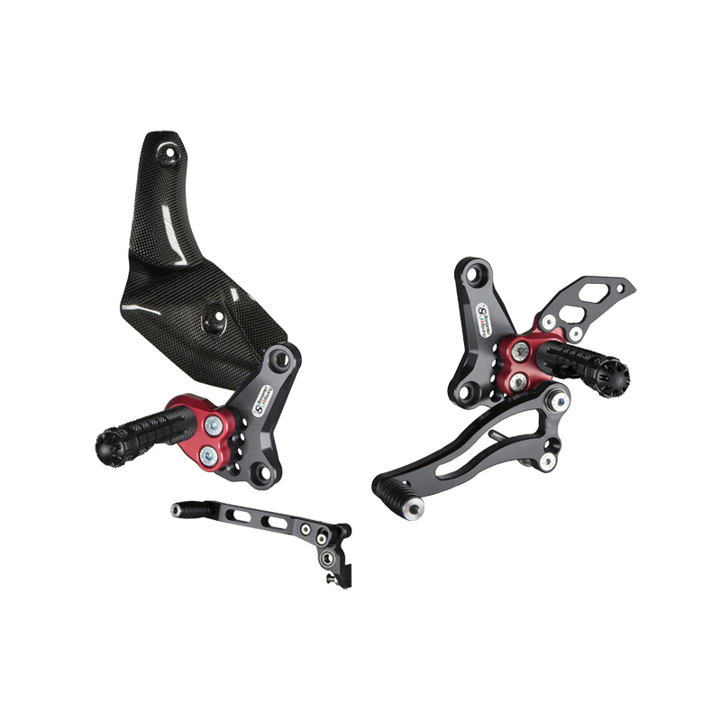 Bonamici DSTR Rearsets, Black for Ducati Streetfighter 848/1098 (2009