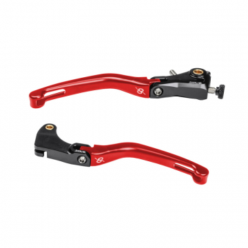 view Bonamici KL20-BLACK-RED Folding Levers, Black for MV Agusta F3 675 / 800 (2011-)