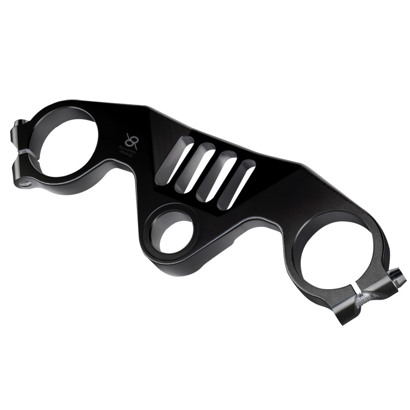 スキー用クランプ レッド コンパクト Bonamici PSK1-BLACK Top Triple Clamp, Street for Kawasaki ZX