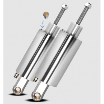 Platinum 0000-ST Polished Air Ride Simple Suspension Kit for Harley Twin Cam / Softail '00-'17