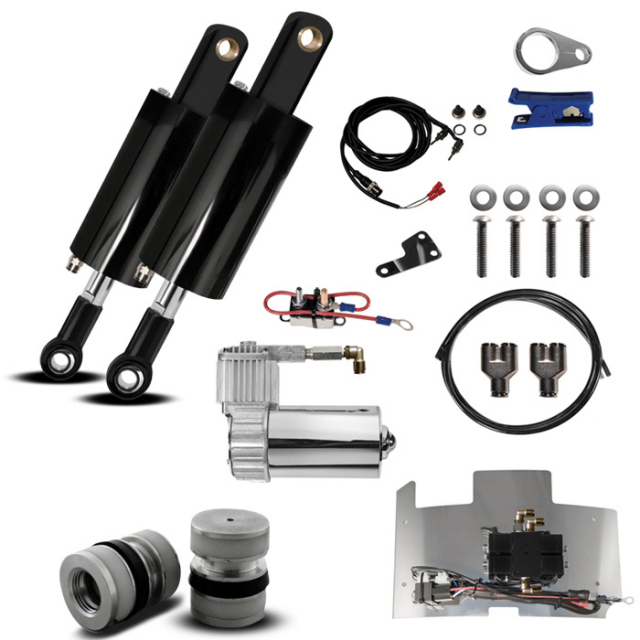 Platinum 8699-EBF+FRTP Gloss Black Air Ride Bleed Feed Suspension