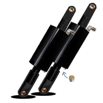 view Platinum Air Suspension SPYRFT-S Black Air Ride System Front Simple for Can-Am Spyder