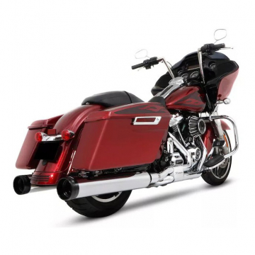 view Rinehart Slimline Catalyst Dual Exhaust System w/ Tradition Caps Harley Touring '17-