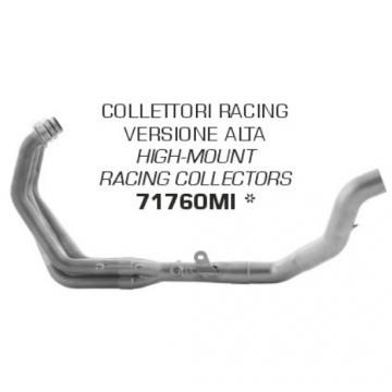 view Arrow 71760MI Racing Stainless Steel Collector High Version for Yamaha MT-09 '21-'23
