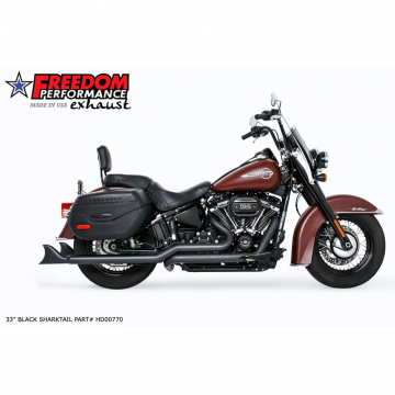 view Freedom Performance HD00770 36" Sharktail True-Dual Exhaust, Black Harley Softails (2018-)