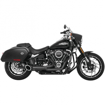 Freedom Performance HD00810 2:1 Turnout Exhaust, Black Harley Softails w/ Bags (2018-)