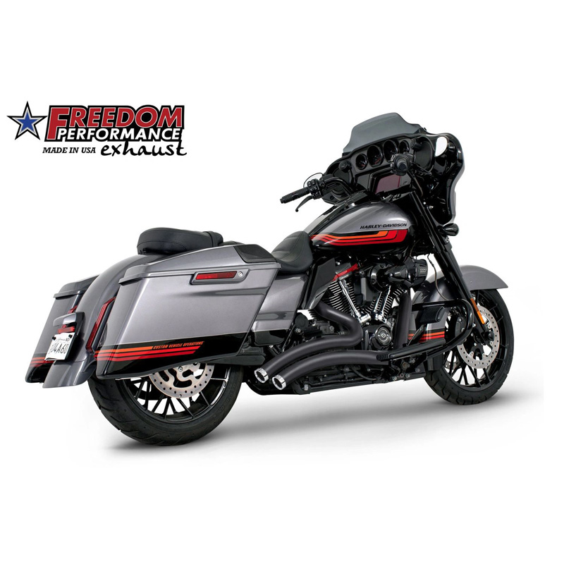 Freedom Performance HD01246 Sharp Curve Radius Exhaust, Black/Chrome