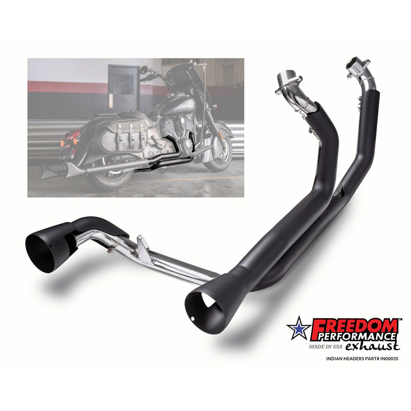 Freedom Performance IN00035 TrueDual Headers, Black for Indian Chief