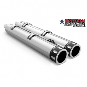 view Freedom Performance IN00045 Eagle 4" Slip-on Exhausts, Chrome for Indian Chieftain