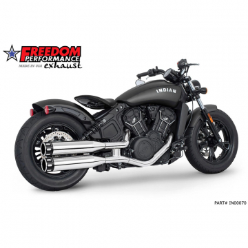 Freedom Performance IN00070 Eagle 4" Slip-on Exhausts, Chrome for Indian Scout '14-