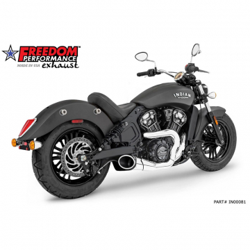 Freedom Performance IN00081 Combat 2-into-1 Shorty Exhaust, Chrome for Indian Scout '14-