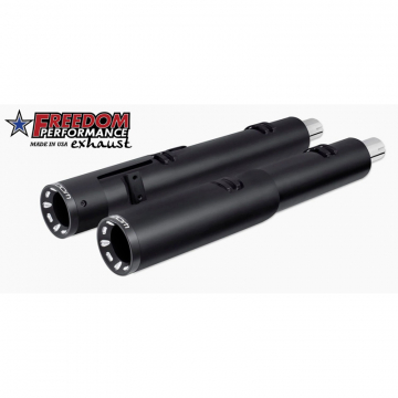 view Freedom Performance IN00199 4.5" 2 Step Slip-ons Exhaust, Black for Indian Challenger
