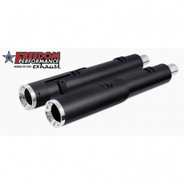 view Freedom Performance IN00200 4.5" 2 Step Slip-ons Exhaust, Black for Indian Challenger