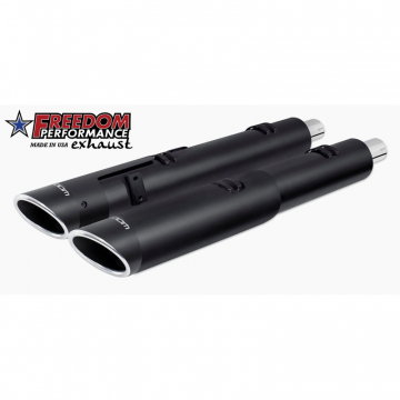 view Freedom Performance IN00209 4.5" 2 Step Slip-ons Exhaust, Black for Indian Challenger