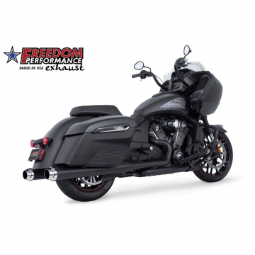 view Freedom Performance IN00219 Outlaw 4.5 inch Slip-on Exhausts, Black for Indian Challenger