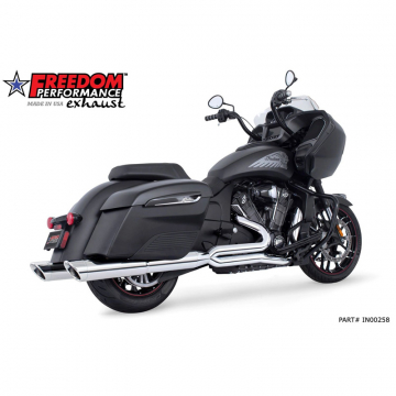view Freedom Performance IN00258 Union 2-into-1 4.5" Exhaust, Chrome for Indian Challenger