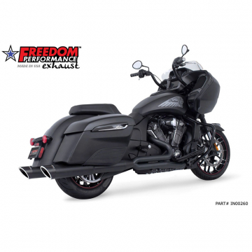 Freedom Performance IN00260 Union 2-into-1 4.5" RHS Exhaust, Black for Indian Challenger