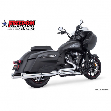 Freedom Performance IN00263 Union 2-into-1 4.5" RHS Exhaust, Chrome for Indian Challenger
