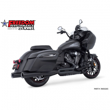 Freedom Performance IN00265 Union 2-into-1 4.5" RHS Exhaust, Black for Indian Challenger