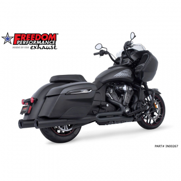 Freedom Performance IN00267 Union 2-into-1 4.5" RHS Exhaust, Black for Indian Challenger