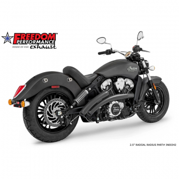 Freedom Performance IN00342 Radical Radius Exhaust, Black for Indian Scout/Sixty '15-