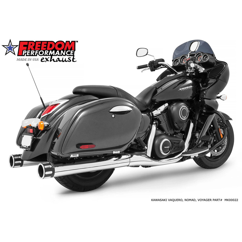 Freedom Performance MK00022 4 Eagle Slip on Exhaust Chrome Kawasaki Vulcan 1700 2006 Accessories International