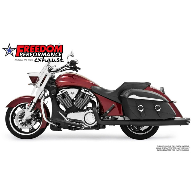 Freedom Performance MV00018 Racing True-Dual Exhaust, Black