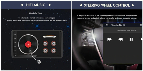 HIFI music user interface and Steering wheel conrol
