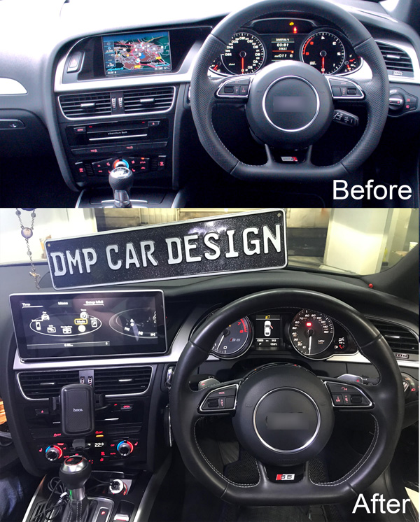 DMP screen installed, showing before after look