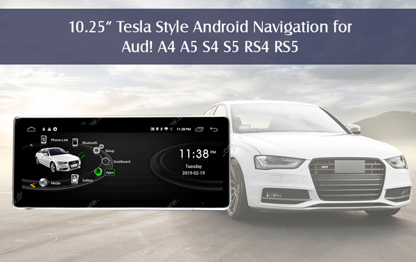 10.25inch Tesla Style android navigation