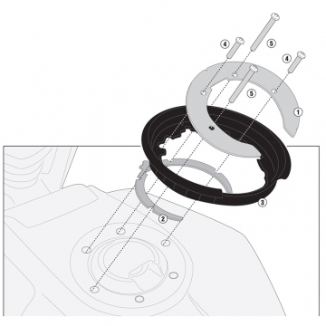 view Givi BF53 Tanklock Tank Ring for Husqvarna Svartpilen 701 (2020-)